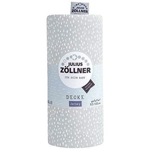 Julius Zöllner Jersey deken gevoerd mt. 70/100, Made in Germany, 100% katoen-jersey, Oeko-Tex Standard 100, Tiny Squares Grey