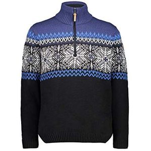 CMPI5 Heren Pullover Knitted Multicolor, Tricot, Zwart, 46