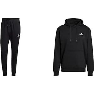 adidas Men's ESSENTIALS FLEECE HOODIE AND FLEECE REGULAR TAPERED PANTS