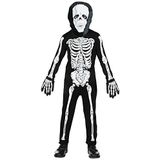 Widmann - Kinderkostuum skelet, pak en masker, kostuumset voor kinderen, uniseks, zwart-wit, verkleding, carnaval, themafeest, Halloween