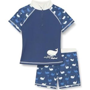 Playshoes Unisex kinderen UV-bescherming badset tweedelig zwemshirt zwemshorts zwemkleding, Wal, 86-92