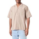 RDDCAIN Resort Shirt Stripe S/S SN, Greige/Stripes: strepen, M