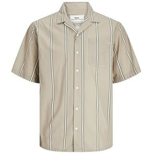 RDDCAIN Resort Shirt Stripe S/S SN, Greige/Stripes: strepen, XXL