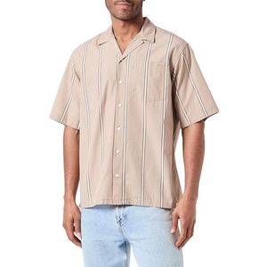 RDDCAIN Resort Shirt Stripe S/S SN, Greige/Stripes: strepen, M