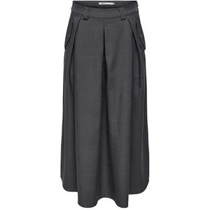 ONLGINNY HW Mel Wide Long Rok PNT, dark grey melange, S