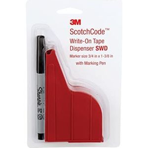 3M SWD ScotchCode dispenser met 250 kabelmarkers, beschrijfbaar, wit