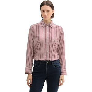 TOM TAILOR Dameshemdblouse met patroon, 36553 - Hedendaagse rode check, 36