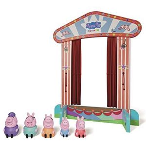 DEQUBE - Poppentheater (D00072) Deluxe: Peppa Pig kinderpoppentheater met 5 vingerpoppen - perfect cadeau voor alle leeftijden!