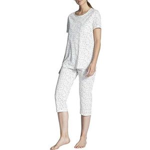 CALIDA Dames Cosy Cotton Jersey tweedelige pyjama, wit (Star White 910), L