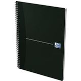 Oxford 100100759 notitieboek Maxi, spiraalgebonden, A4, 180 pagina's, papier 90 g, liniatuur 5 mm, bureau-app, zwart