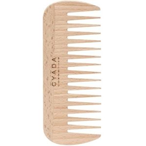 GYADA COSMETICS, gebakken kam en rado, ideaal voor het ontwarren van krullend en afrohaar, antistatisch, splintert niet en elektriseert het haar, van beukenhout
