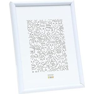 Deknudt Frames Kunsthars Fotolijst Goud, wit, 18 x 24 cm