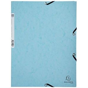 Exacompta Aquarel Pressboard Elastisch 3 Flap Folders, A4 - Pastel Blauw, pak 25