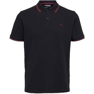 SELETED HOMME Heren SLHDANTE Sport SS Polo W NOOS T-shirt, zwart, XL, zwart, XL