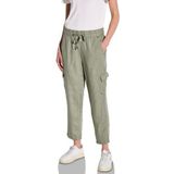 Street One Linnen damesbroek in cargo-look, Pale Mud Green, 38W / 28L