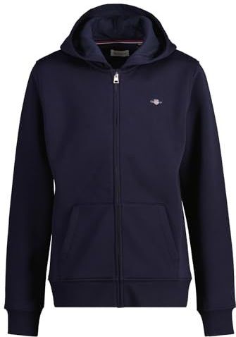 GANT - Shield Hoodie - Grijs - Katoen - Unisex voor Kinderen
