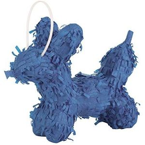 Schattige blauwe mini-ballon hond Pinata gunst decoratie (21cm x 16cm) - Perfect voor feesten en evenementen - 1 stuk