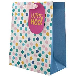 Hallmark Multi-Occasion Medium Gift Bag - Roze en Blauw Spot Design