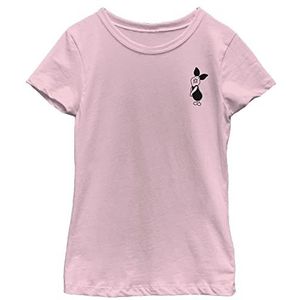 Disney Winnie The Pooh Vintage Line Piglet Girl's Solid Crew Tee, Lichtroze, XS, Rosa, XS