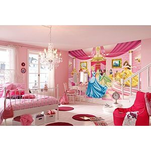 Komar Disney Princess Ballroom Muurbehang, Vinyl, meerkleurig, 368 x 0,2 x 254 cm