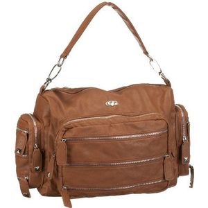 Buffalo 98455 BAG 208-AB0143 Soft PU BLACK 01, dames schoudertassen, 47x18x26, Braun Tan1, One Size