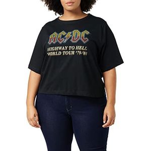 AC/DC Dames Highway to Hell Logo T-shirt, Zwart, 34