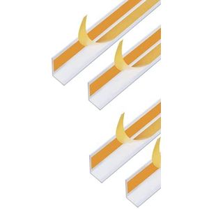 Alberts Hoekprofiel - PVC zwart - 20x20x1,5mm 2,6m - zelfklevend