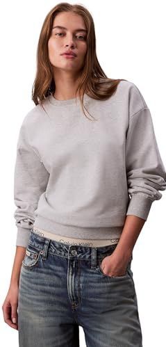 Calvin Klein - Sweatshirt - History Grey Heather - Ronde Hals - Regular Fit