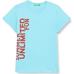 United Colors of Benetton T-shirt voor kinderen en jongens, turquoise 31 m, 3 maanden