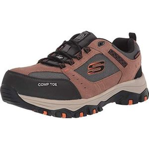 Skechers Greetah constructieschoen voor heren, Bruin/Zwart, 41.5 EU