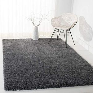 Safavieh Shaggy tapijt, SG151, geweven polypropyleen, donkergrijs, 90 x 150 cm