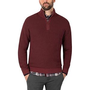 Timezone Heren Basic Troyer Pullover, Amarone Red, L