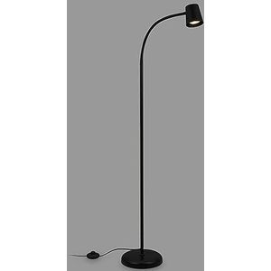 BRILONER – Vloerlamp als decoratie in de woonkamer en leeslamp, draaibare lamp, woonkamerlamp, voetknop, indirecte verlichting, zwart