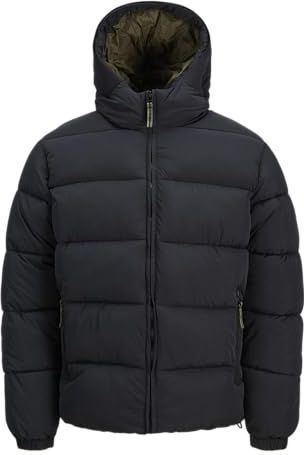 JACK & JONES - Donsjas - Zwart - Polyester - Met Kap