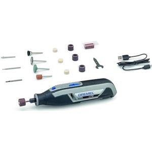 Dremel Lite 7760 Snoerloze Multitool met 3.6V 2.0Ah Lithium-ion Accu - Multigereedschap Set met 15 Accessoires, Variabele Snelheid 8.000-25.000 t/min, EZ-Twist Functie, USB Oplaadbaar