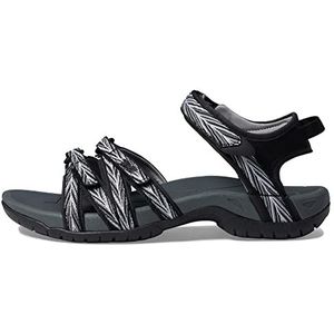 Teva Dames W Tirra Sandaal, Palmen Zwart/Wit, 7 UK, Palmen Zwart Wit, 40 EU