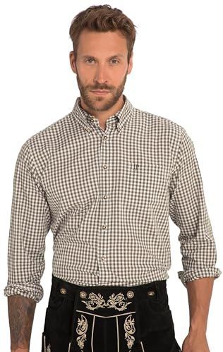 JP1880 - Klederdracht Overhemd - Beige - Lange Mouw - Regular Fit