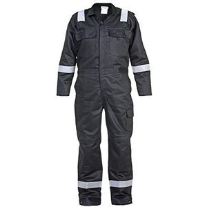 Hydrowear 043520ZW Minden Coverall, 80% Katoen/19% Polyester/1% Antistatisch, 62 Maten, Zwart