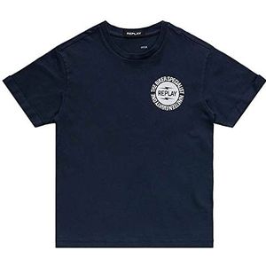 Replay Jongens SB7403 T-Shirt, 714 Ink Blue, 16A, 714 inktblauw., 16 Jaren