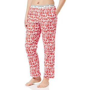 Calvin Klein Dames Slaapbroek Pyjama Onderzijde, GESNEDEN LOGO PRINT_ORANJE ODYSSEY, L