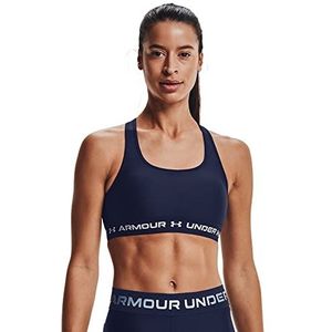 Under Armour UA Crossback Mid Bra Sportbeha voor dames, met gemiddelde ondersteuning en uitneembare cups, verkoelende, zweetafvoerende beha (1 stuk)