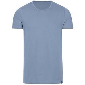Trigema T-shirt voor meisjes met elastaan - nauwsluitend gesneden (slim fit) - elastisch - ronde hals -502201, parelblauw, 164 cm