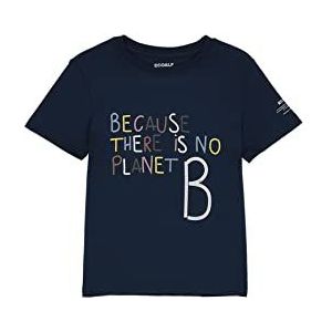 ECOALF, T-shirt voor meisjes, moscalf, katoen, gerecyclede stof, katoenen T-shirt, korte mouwen, basic T-shirt, Blauw (indigo), 10 Jaar