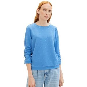 TOM TAILOR Denim Sweatshirt voor dames, 18712 - Sicilian Blauw, XXL