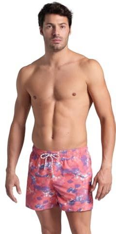 ARENA - Waterprints Beach Short - Calypso Koraal-Multi - 100% Gerecycled Polyester
