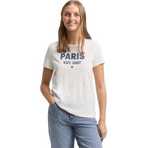 TOM TAILOR Denim T-shirt voor dames, 10332 - Off White, XL