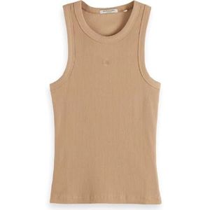 Scotch & Soda Bib Racer tanktop voor dames, Soft Camel, XS