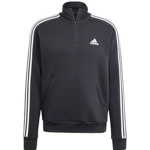 Adidas Heren Adult Essentials Fleece 3-Stripes 1/4-rits Sweatshirt