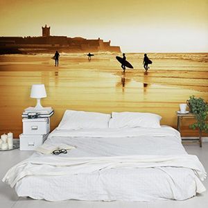 Apalis Vliesbehang surfer strand fotobehang breed | vliesbehang wandbehang muurschildering foto 3D fotobehang voor slaapkamer woonkamer keuken | meerkleurig, 95022