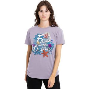 mandarin creative ltd Moana Free as The Ocean dames T-shirt, lavendar, klein, Lavendel, S